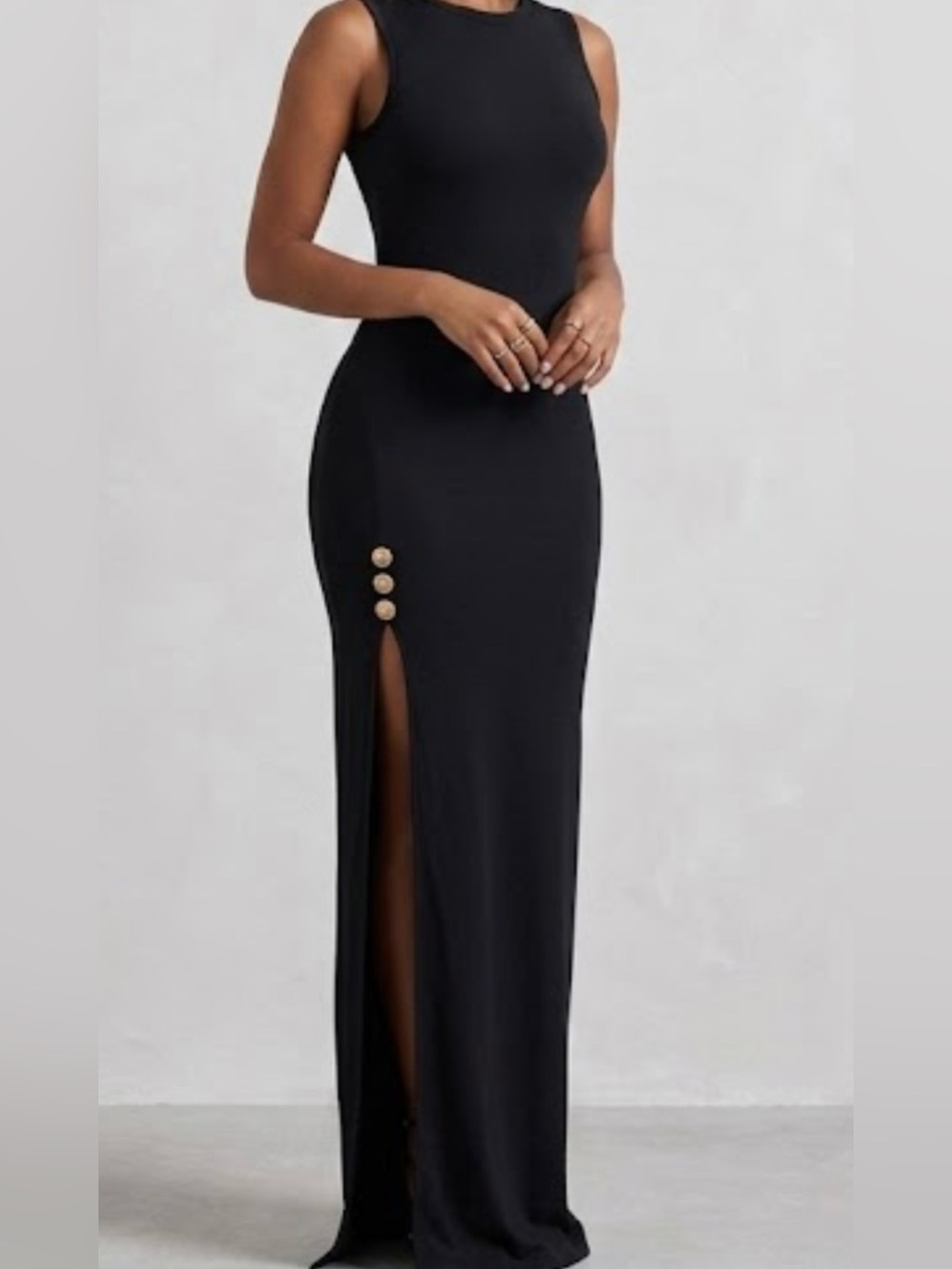 Elegant Black Sleeveless Dress